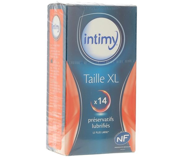 Gleitende Kondome Größe XL Intimy - Schachtel mit 14 Kondomen