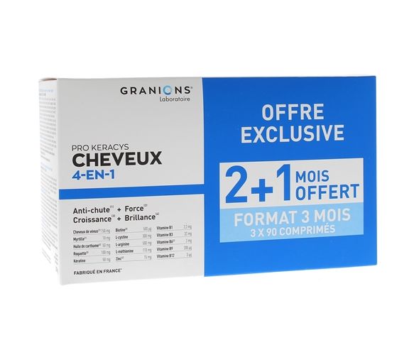 Pro Keracys Haare 4 in 1 Granions - Packung mit 270 Tabletten