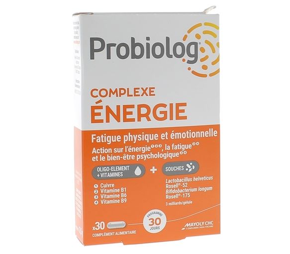 Probiolog Komplex Energie Mayoly Spindler - Packung mit 30 Kapseln