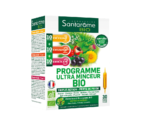 Ultra-schlankes Bio Santarome-Programm - Box mit 30 Ampullen