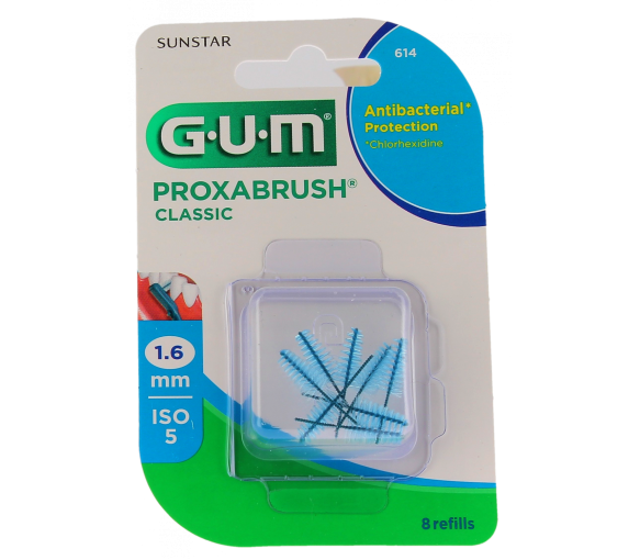 Proxabrush Nachfüllungen Interdentalbürsten 1,6 mm Gum - Packung mit 8 Nachfüllungen - image 1