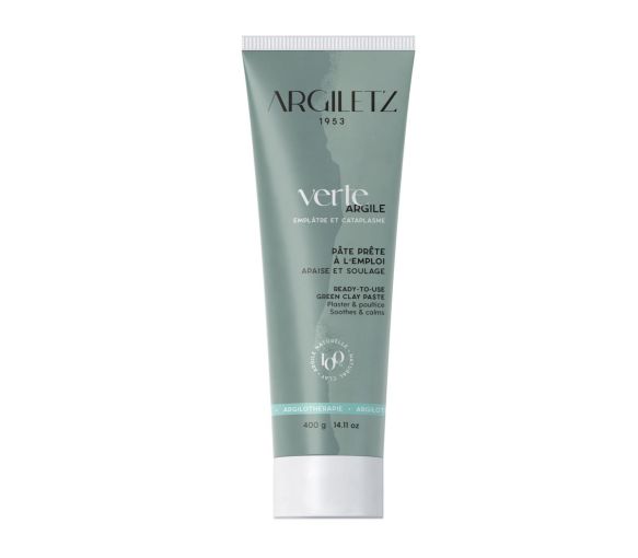 Fertige grüne Tonpaste Argiletz - Tube mit 400 g