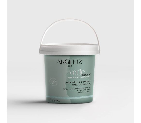 Fertige grüne Tonpaste Argiletz - 1 kg Topf - image 1