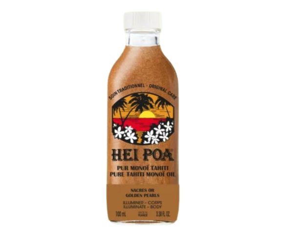Reines Monoï Tiaré Perlen Gold Hei Poa - Flasche 100ml - image 1