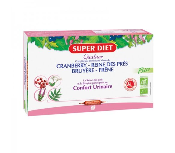 Quatuor Komfort für die Harnwege Bio Super Diet - 20 Ampullen