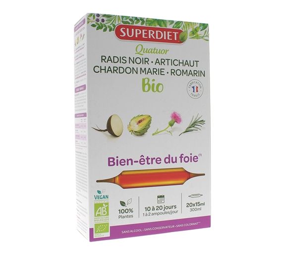 Bio Leberwohl-Quartett Super Diet - Box mit 20 Ampullen
