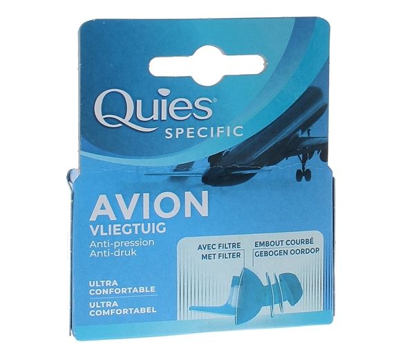 Gehörschutz Anti-Druckfilter Flugzeug Quies - Box mit einem wiederverwendbaren Paar