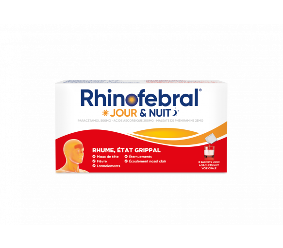 Rhinofebral Tag und Nacht - Packung mit 12 Beuteln