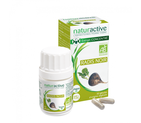 Schwarzer Rettich Bio Naturactive - Packung mit 30 Kapseln