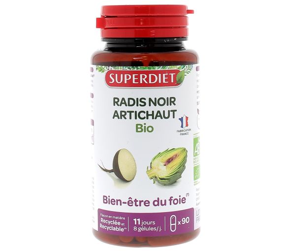 Schwarzer Rettich Bio-Artischocke Super Diet - Dose mit 90 Kapseln - image 1