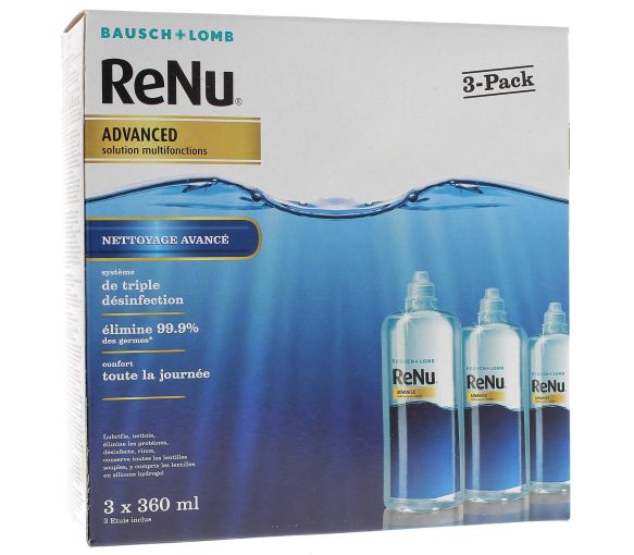 ReNu Advanced Solution Multifunktionslinsen Bausch Lomb - 3er-Pack mit 360 ml Flaschen