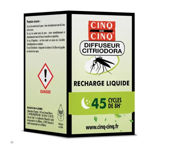 Flüssigkeitsnachfüllung für Citriodora-Mückenschutzmittel Cinq sur Cinq - Flasche mit 25 ml