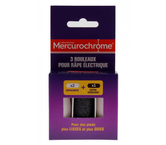Wiederaufladbare elektrische Reibe Mercurochrome - Packung mit 3 Rollen - image 1
