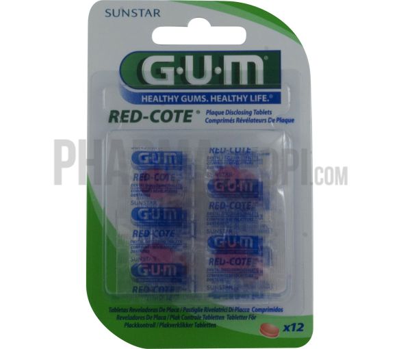 Red-cote Plaque-Tester GUM - 12 Tabletten