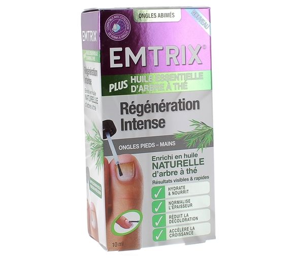 Intensive Regeneration beschädigter Nägel Teebaumöl Emtrix - Flasche mit 10 ml