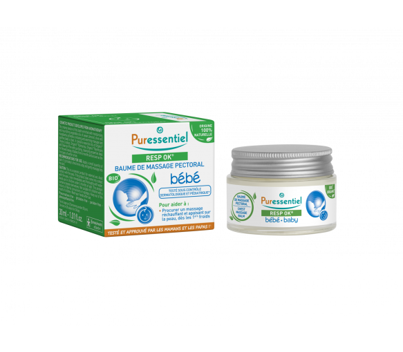 Resp Ok Brustmassagebalsam Baby bio Puressentiel - 30 ml Topf - image 1