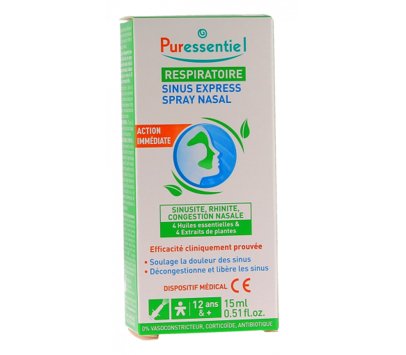 Atmungs Spray Nasenspray Sinus Express Puressentiel - Spray von 15ml