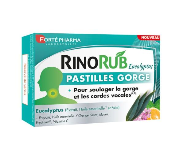 RinoRub Eukalyptus Halstabletten Forté Pharma - Packung mit 20 Tabletten