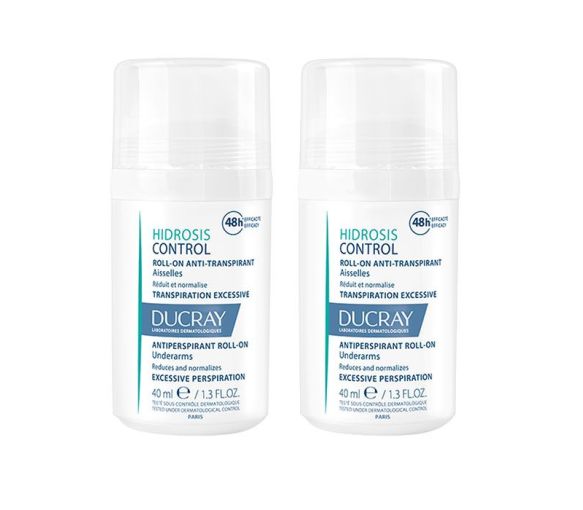 Hidrosis Control Roll-on Antitranspirant für Achseln Ducray - 2er-Pack Roll-ons à 40 ml