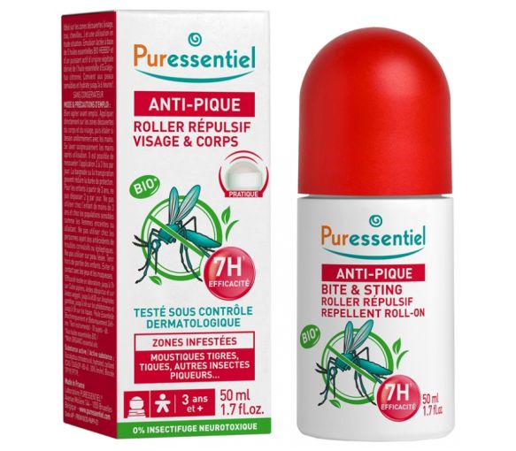 Roller abweisend Gesicht & Körper gegen Stiche Puressentiel - Roller von 50 ml