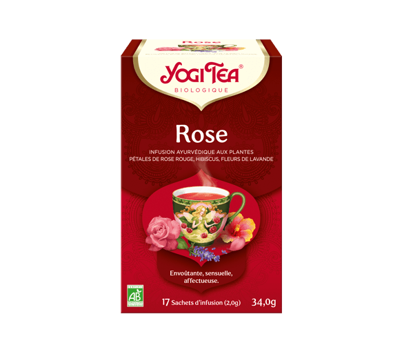 Bio-Rosen Yogi Tea - Box mit 17 Beuteln