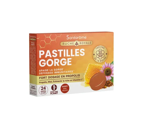 Königliche Bienenstock Halspastillen Santarome - Packung mit 24 Pastillen - image 1