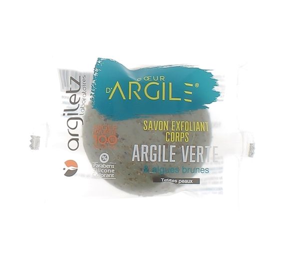 Körperpeeling-Seife mit grüner Tonerde Argiletz - 100 g Stück