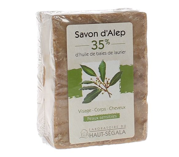 Aleppo-Seife 35% Lorbeerbeeren Haut-Ségala - Stück von 200g