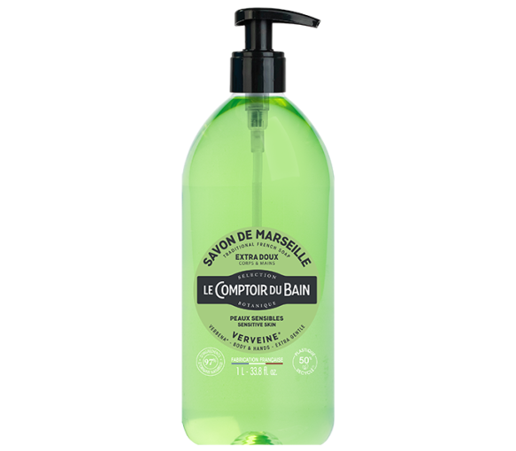 Flüssige Marseille-Seife mit Eisenkraut - Le comptoir du Bain - Pumpflasche 1 L - image 1