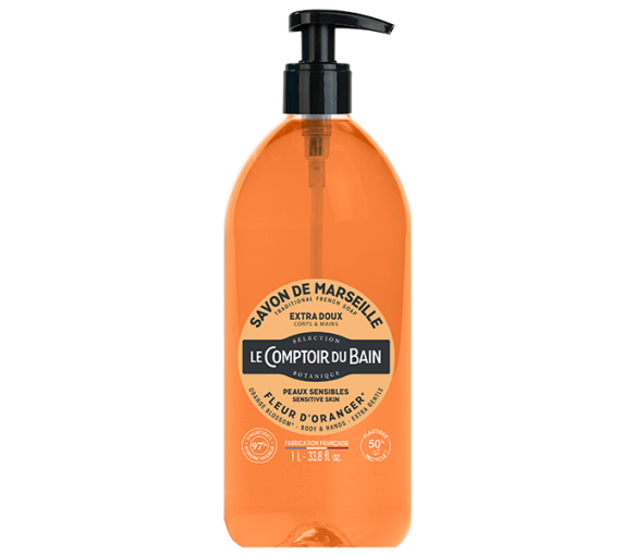 Flüssige Marseille-Seife mit Orangenblüte Le Comptoir du Bain - Pumpflasche 1L - image 1