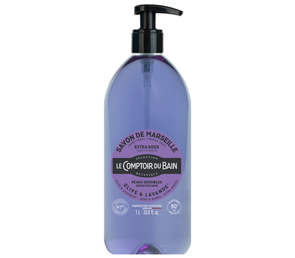 Flüssige Marseille-Seife Olive & Lavendel Le Comptoir du Bain - Pumpflasche 1 L - image 1