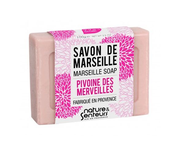 Marseiller Seife Pfingstrose der Wunder Natur & Düfte - 100 g Stück