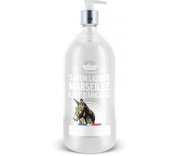 Flüssigseife Marseille Eselsfett Die kleinen Bäder der Provence - Pumpflasche 1L