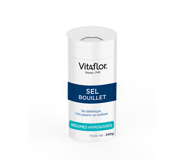 Diätsalz Bouillet mit sehr niedrigem Natriumgehalt Vitaflor - 240g Glas