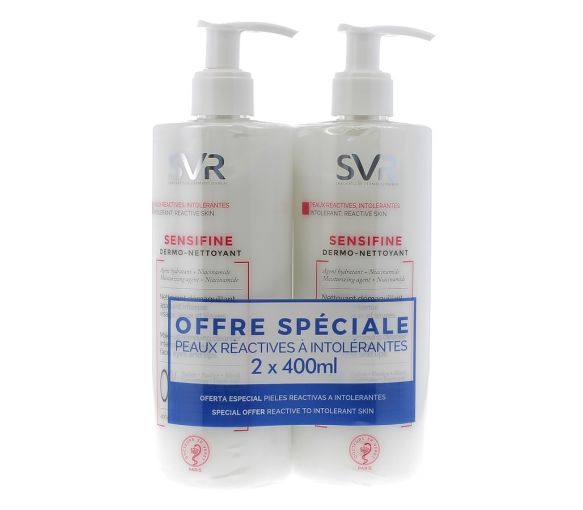 Sensifine Dermo-Reiniger SVR - 2er-Pack Pumpflaschen à 400 ml