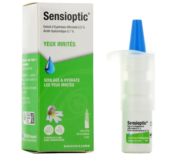 Sensioptic Lösung für gereizte Augen Bausch Lomb - Flasche mit 10 ml
