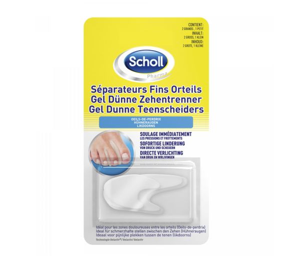 Scholl feine Zehenseparatoren - Packung mit 3 Separatoren
