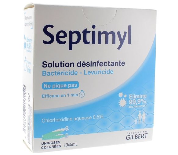 Septimyl Desinfektionslösung Chlorhexidin wässrig 0,5% Gilbert - Schachtel mit 10 Einzeldosen zu 5 ml