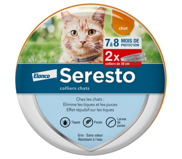 Seresto Flohhalsband für Katzen Elanco - 2 Halsbänder
