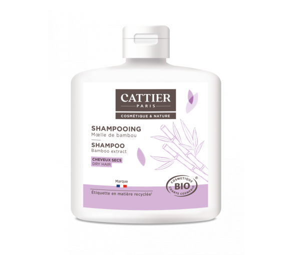 Shampoo Bio Bambusmoos (trockene Haare) Cattier - Flasche 250 ml