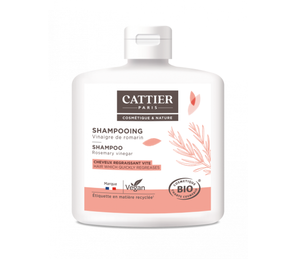 Shampoo mit Bio-Rosmarinessig für fettiges Haar Cattier - Flasche 250 ml