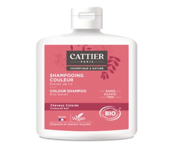 Sulfatfreies Shampoo für coloriertes Haar bio Cattier - Flasche 250 ml - image 1