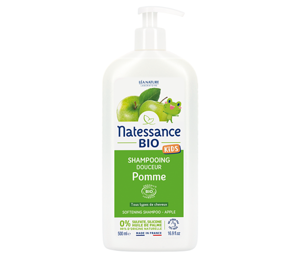 Shampooing Kids mit Bio-Apfel Natessance - Pumpflasche 500ml - image 1