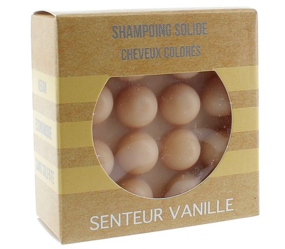 Festes Shampoo für coloriertes Haar mit Vanilleduft von Valdispharm - 55 g fester Block