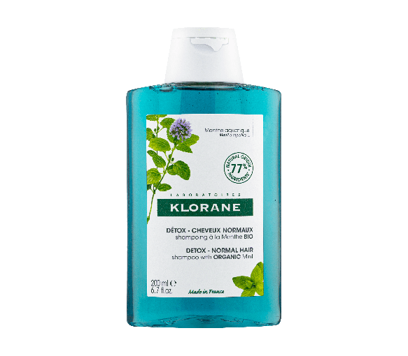 Detox-Shampoo gegen Umweltverschmutzung Bio-Wasserminz Klorane - Flasche mit 200ml - image 1