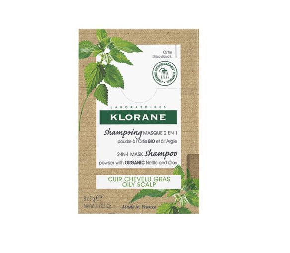Shampoo-Maske 2 in 1 für fettiges Haar Klorane - 8 Beutel à 3 g - image 1