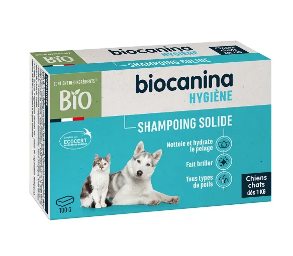 Festes Shampoo für Hunde und Katzen ab 1 kg Biocanina - 100 g Stück - image 1