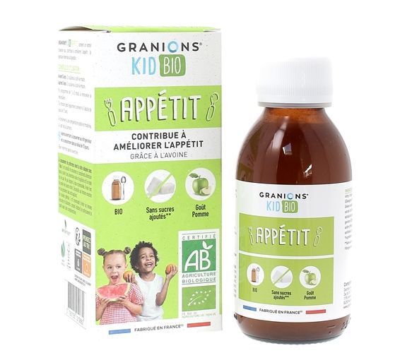 Bio-Appetit Sirup für Kinder mit Birnengeschmack von Granions - Flasche mit 125 ml