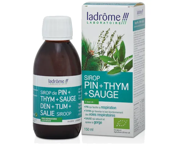 Bio Thymian- und Salbei-Tannensirup Ladrôme - Flasche mit 150 ml - image 1
