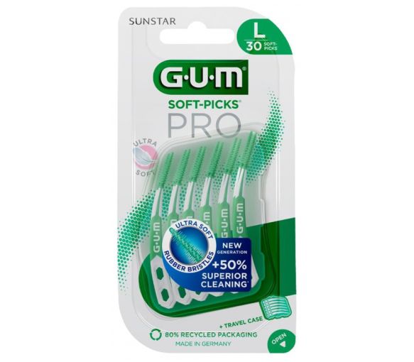 Soft-Picks Pro Interdentalbürsten Größe L GUM - Packung mit 30 Bürsten